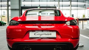 The Porsche 718 Cayman GTS on display