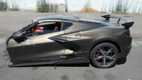 2020 Chevy C8 Corvette that got split in half in an accident