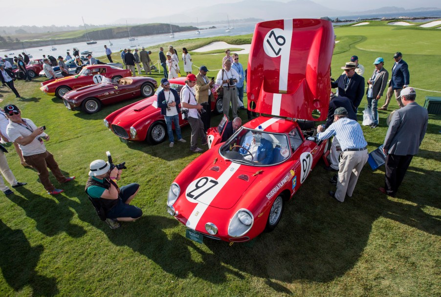 A lineup of classic cars at 2015 Pebble Beach Concours d'Elegance in Pebble Beach, if you're selling a classic car, you might consider selling it at a car show