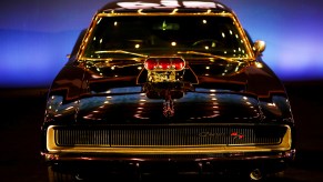 A car is seen displayed during the Fast & Furious 9 Sydney Premiere on June 16, 2021 in Sydney, Australia.