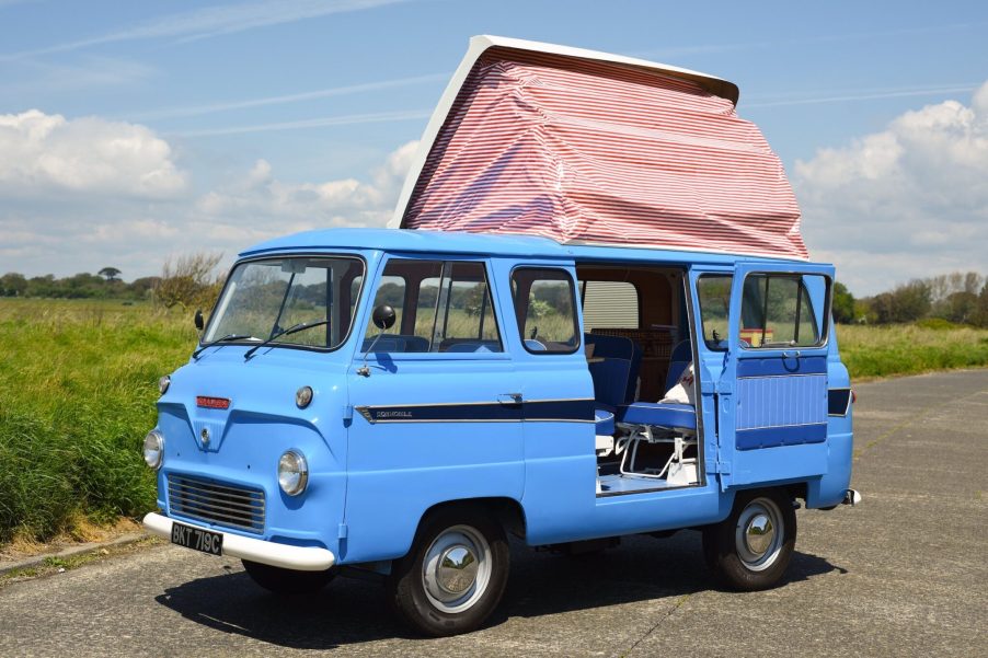 This vintage ford camper van is called the Thames 400E made by Dormobile campervans