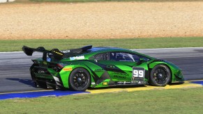 A Lamborghini Huracan Super Trofeo EVO on the track