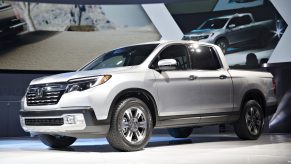 A new Honda Ridgeline truck on display