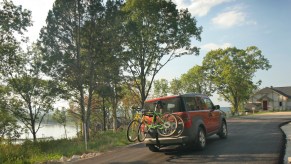 A Honda Element driving.