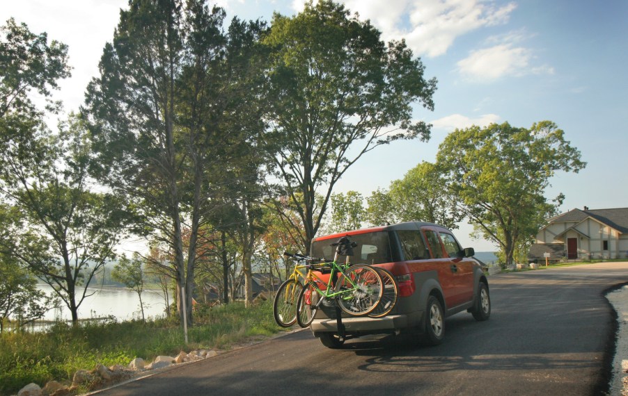 A Honda Element driving.