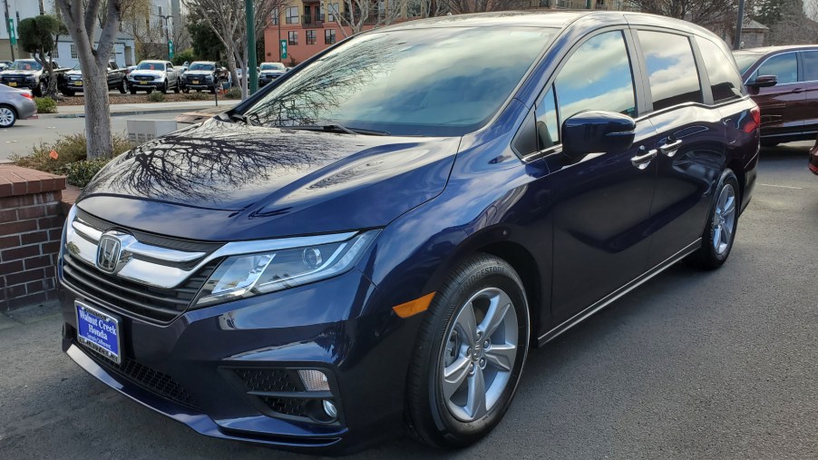 Front view of Honda Odyssey minivan, Walnut Creek, California.