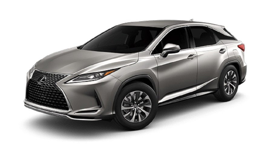 A 2021 Lexus RX against a white background.