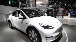 A Tesla Model 3 and Model Y