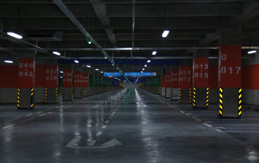 A view of parking garage in the Meskel Square during its inauguration ceremony in Addis Ababa, Ethiopia