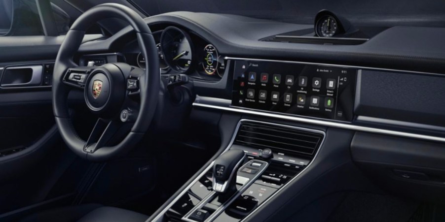 The Porsche's infotainment system.