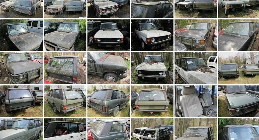 massive barn find of vintage ranger rovers listed on eBay