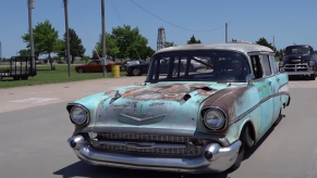 Aydan Bailey's 1957 Chevy wagon Drag Week car