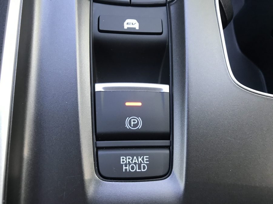 the brake hold button in a 2021 accord