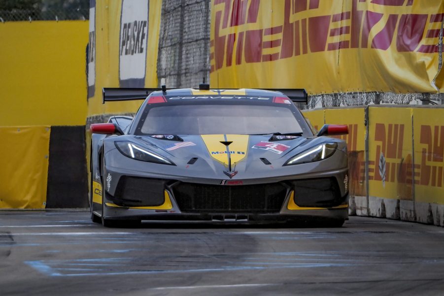 The #4 Chevrolet Corvette C8.R of Tommy Milner and Nick Tandying the Chevrolet Sportscar Classic IMSA race