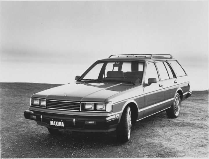 A 1982 Nissan Maxima parked