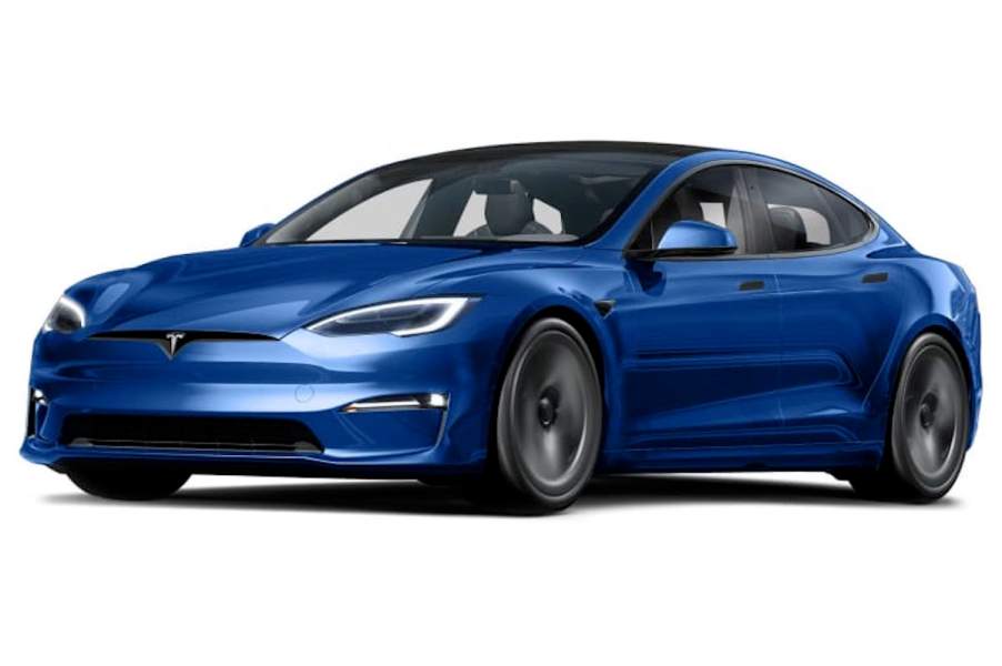 2021 Tesla Model S in blue is similar to the one Prince Charles just sold