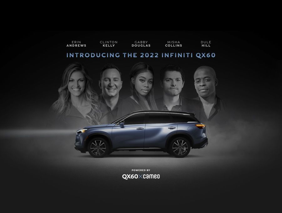 The 2022 Infiniti QX60 model presented by Cameo celebrity guests