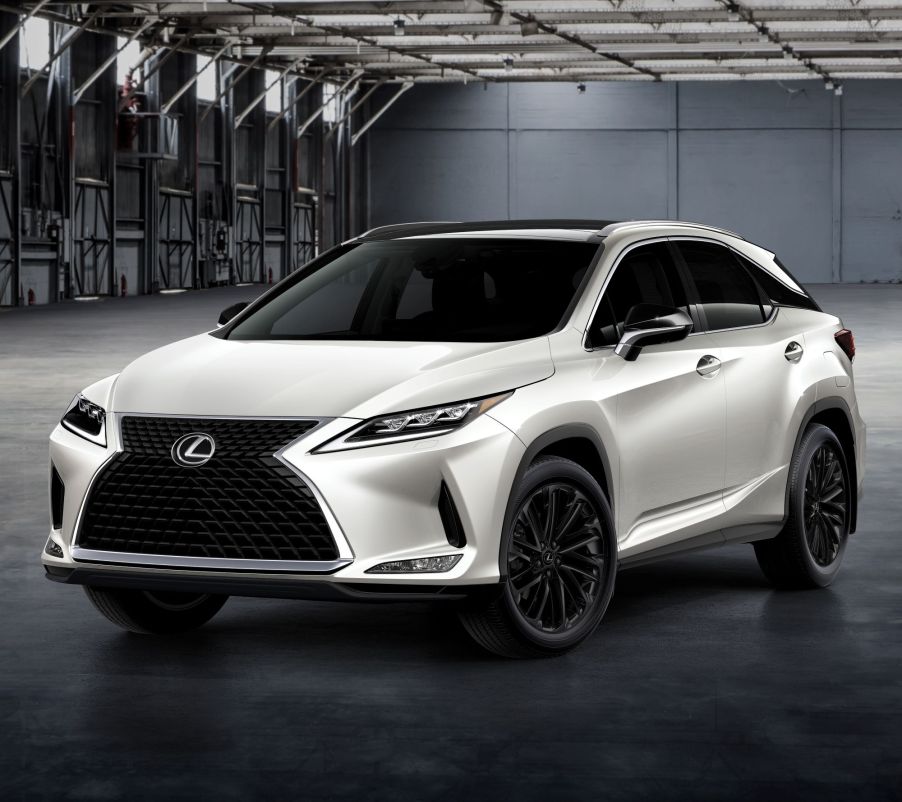 The 2022 Lexus RXL SUV Black Line model promotional shot