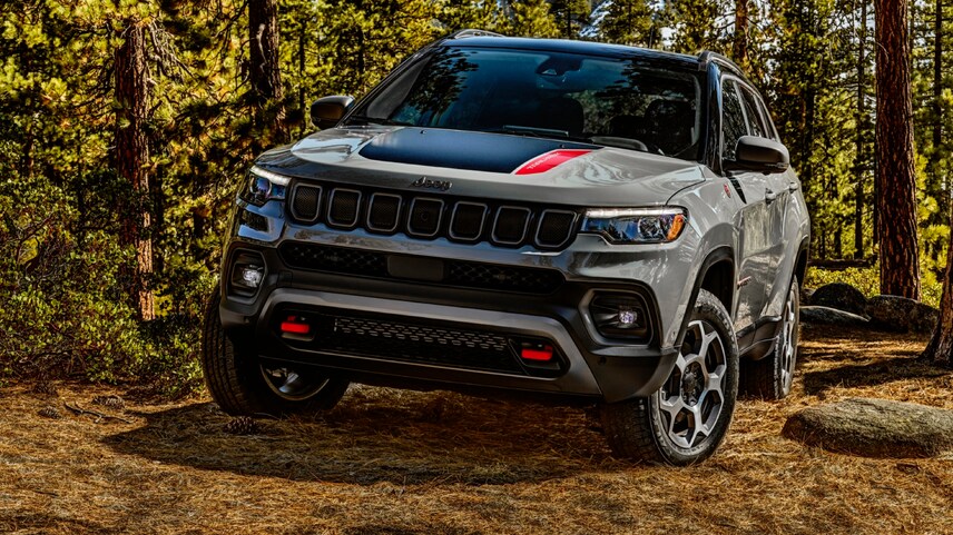 The 2022 Jeep Compass off-roading in dirt