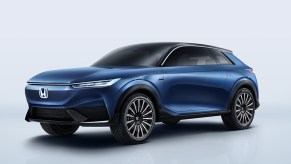 Rendering of Honda's electric SUV concept, showcased at the Beijing International Automotive Exhibit