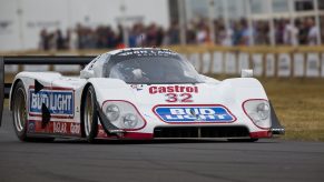 The Jaguar XJR-12D pre-crash at Goodwood