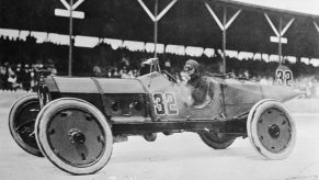 Ray Harroun driving his Marmon Wasp