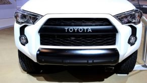 a 2017 Toyota 4Runner TRD Pro on Display at an indoor auto show