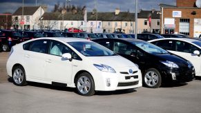 2010 Toyota Prius model parked in a parking lot ready for sale