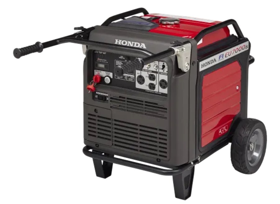 Stock image of a Honda inverter generator in Honda Red is the best generator according to Consumer Reports