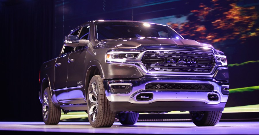 Ram 1500 pickup truck at the North American International Auto Show (NAIAS) on January 15, 2018 in Detroit, Michigan.