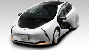 The Toyota LQ concept car was shown during the 2021 Tokyo Olympics