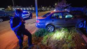 A car accident in Chelsea, Massachusetts, the night of May 1, 2021