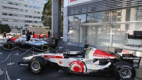 Honda's RA106 Formula 1 car at the Bonneville Salt Flats