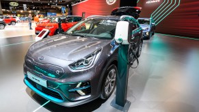 A new kia niro on display