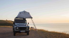 vehicle with rooftop tent