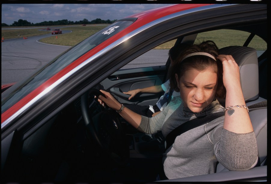 Teenager Driving BMW