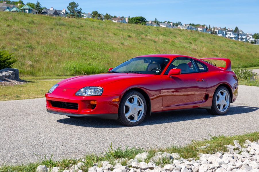 A red 1995 Toyota Supra Turbo