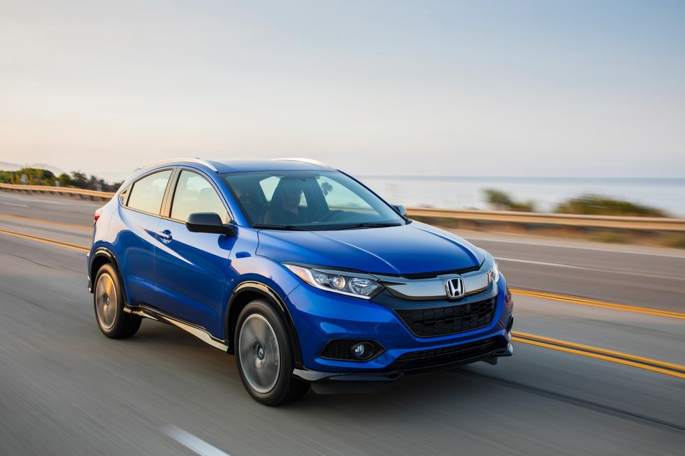 the 2021 Honda HR-V on the road