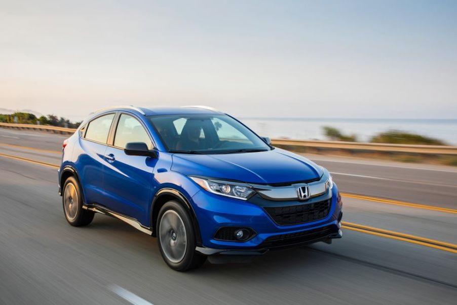 the 2021 Honda CR-V on the road