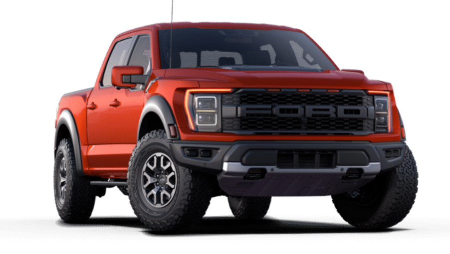 Orange 2021 Ford Raptor