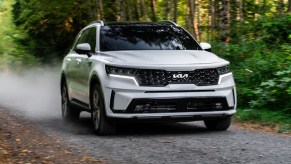 The 2022 Kia Sorento PHEV driving on the road