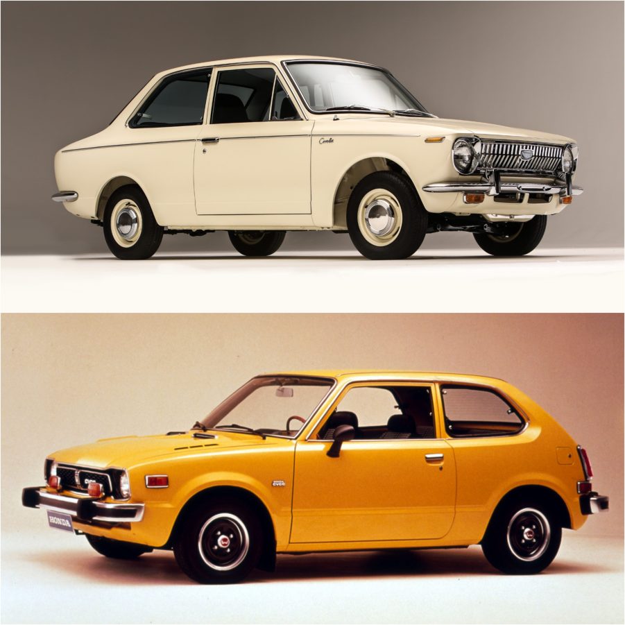 First Generation Toyota Corolla and Honda Civic