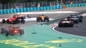 A crash at the most recent Formula 1 race