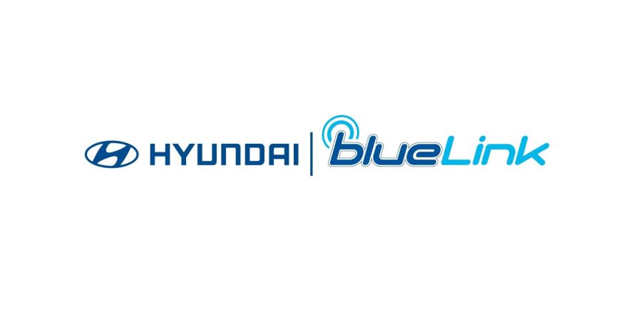 The Hyundai and Blue Link logos