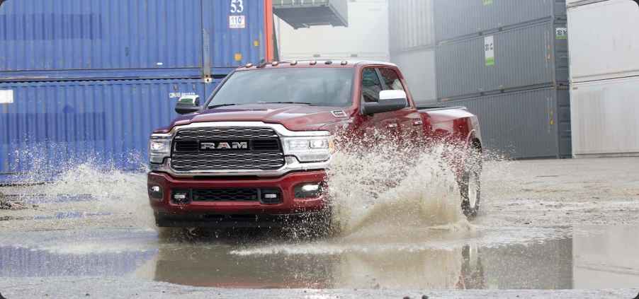 2021 ram 3500 driving through water