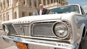 Gary Ackerman enters his 1966 Plymouth Valiant