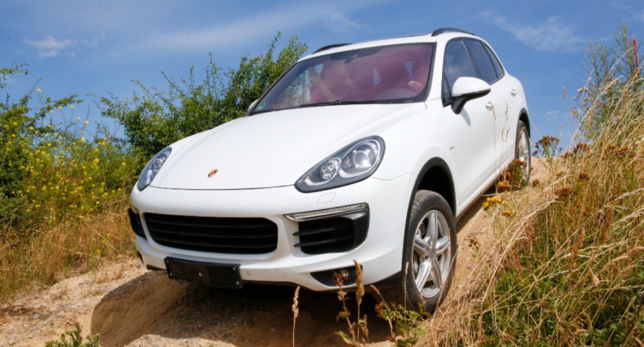 Offroad Tour with Porsche Cayenne S during the 'Porsche Experience For Women' Event on July 11, 2016 in Leipzig, Germany.