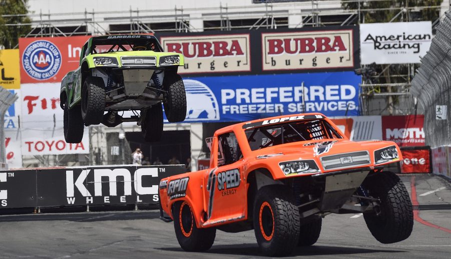 Stadium Super Trucks at the Long Beach Grand Prix in 2018.