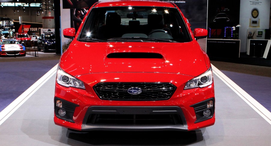 2018 Subaru WRX is on display at the 109th Annual Chicago Auto Show at McCormick Place in Chicago, Illinois on February 10, 2017.