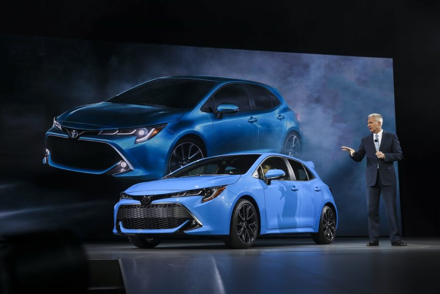 2019 Corolla hatchback at the New York Auto Show